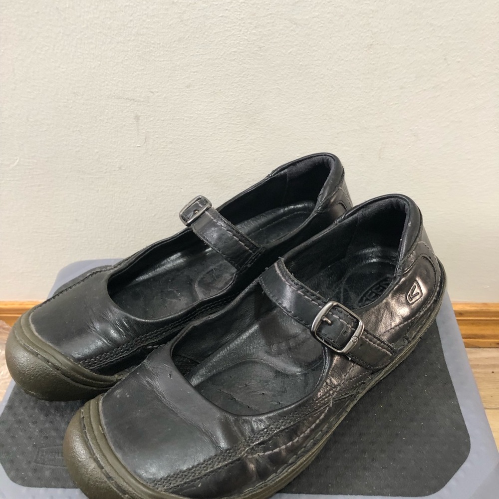Keen Women’s Black Leather Mary Jane Ballet Style Shoes Sz 10 - Picture 11 of 16